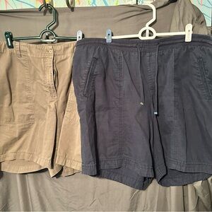 Jones New York Women's Cargo Shorts - Tan and Black